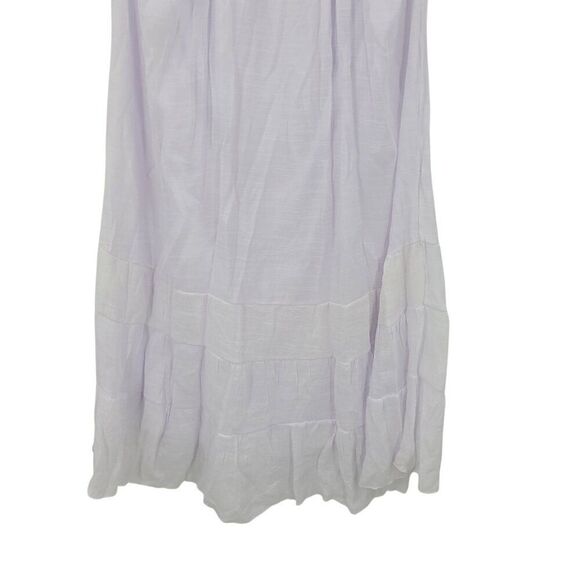 Womens White Gauze Halter Maxi Dress Plus Sz 2X Lightweight Ruffled Summer Boho - Picture 6 of 10